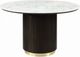 ACME Furniture Clayten White Round Dining Table with Espresso Base-0