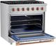 Hauslane HausPro Range 36" Stainless Steel Pro-Style Gas Range with Rose Gold Knobs-4