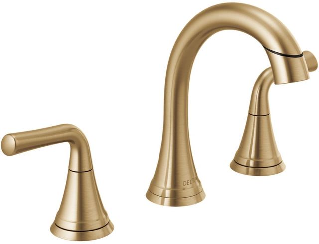 Delta Kayra® Champagne Bronze 2-Handle Widespread Pull-Down Bathroom Faucet-0