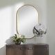 Uttermost® Varina Antiqued Gold Leaf Oval Mirror-1