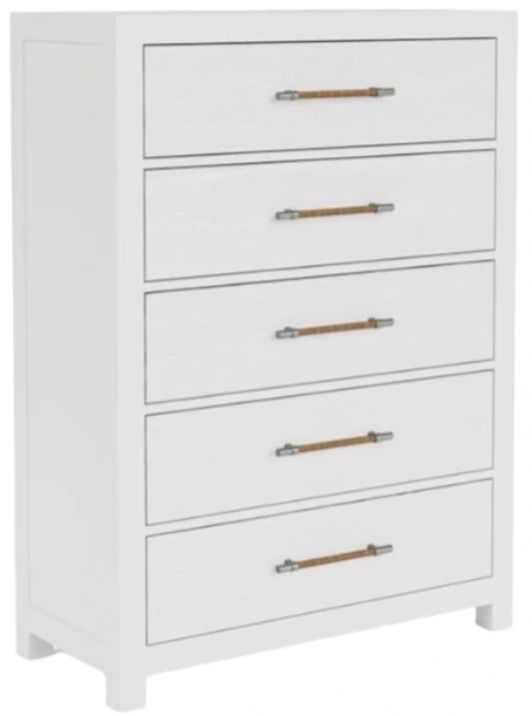 Riverside Furniture Rosalie White Caps 5-Drawer Chest-0