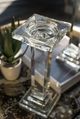 A & B Home Leon Crystal Clear Pillar Candle Holder-3