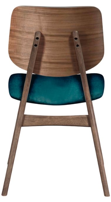New Classic® Home Furnishings Oscar Teal/Walnut Dining Side Chair-4