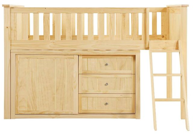 Homelegance® Bartly Natural Twin Low Loft Bunk Youth Bed with Dresser-1
