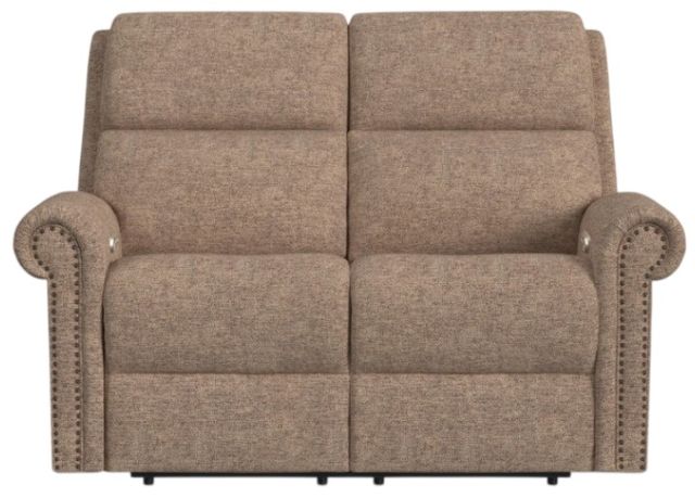 Flexsteel® Customizable Bernard Fabric Power Reclining Loveseat with Headrest and Lumbar-3
