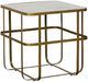 Bassett® Furniture Atticus White End Table with Gold Base-0