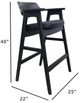 Nest Home Collections Wagner Black/Vintage Black Bar Chair-2