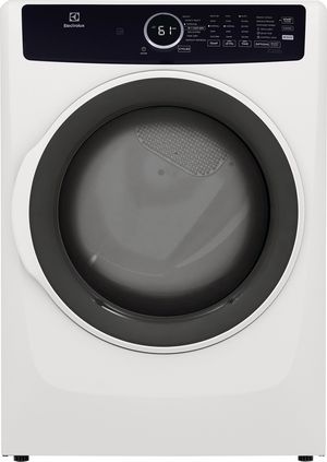 Front view of the Electrolux 8.0 Cu. Ft. White Front Load Electric Dryer