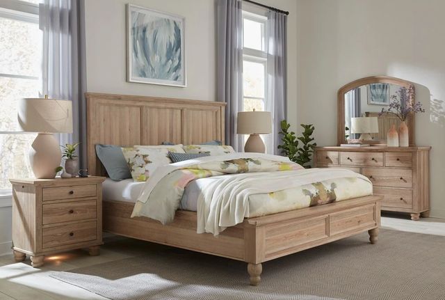 aspenhome® Cambridge Modern Khaki Queen Panel Bed-1