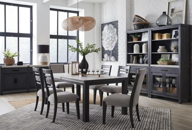 Magnussen Home® Plum Creek Elite Dove/Ravenwood Black Dining Side Chair-1