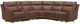 Liberty Furniture Collins 6-Piece York Chestnut Leather Power Reclining Sectional-0