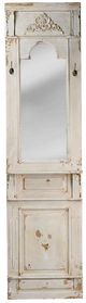 A & B Home Distressed White 76" Wall Mirror-1