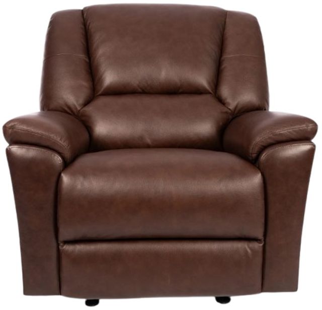 Flexsteel® Customizable Plush Leather Power Gliding Recliner -3