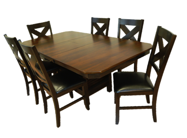 Allwood Furniture Group #112 7 Piece Two Tone  Dining Set-0