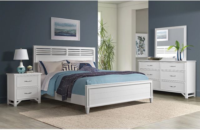 Riverside Furniture Talford Cotton King Louver Panel Bed-1