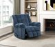 Homelegance® Baldwin Blue Rocker Manual Recliner-1