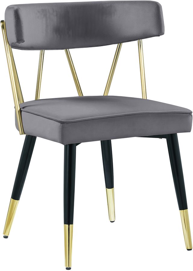 Meridian Furniture Rheingold Gray Velvet Dining Chair-0