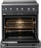 Viking® 5 Series 30" Cast Black Pro Style Electric Range with Polished Chrome Trim-1