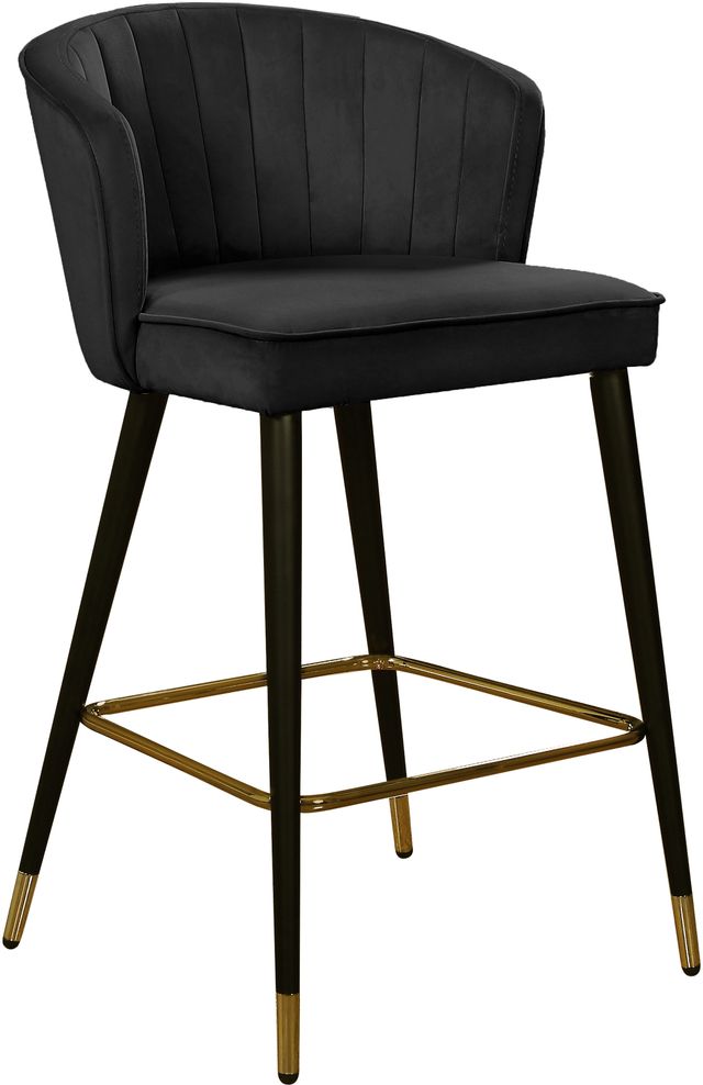 Meridian Furniture Cassie Black Velvet Counter Stool-0