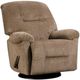American Wholesale Furniture Hudson Chocolate Manual Swivel Rocker Recliner-0