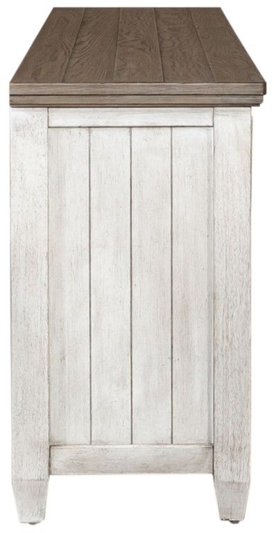 Liberty Furniture Heartland Antique White/Tobacco 76" Tile TV Console-3