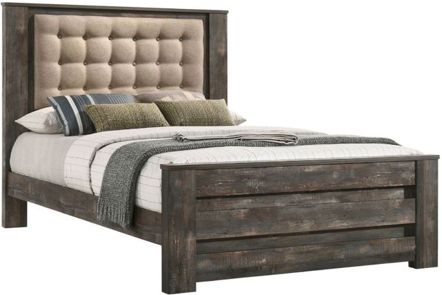Coaster® Ridgedale 4-Piece Latte/Weathered Dark Brown King Bedroom Set-1