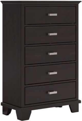 dark brown black dresser Genevieve 3 Drawer Dresser Black/Walnut