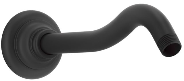 KOHLER® Artifacts® Matte Black Shower Arm and Flange-0