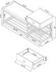 Coaster® Siega Chrome/White High Gloss Shoe Storage Entryway Bench with Cabinet-2