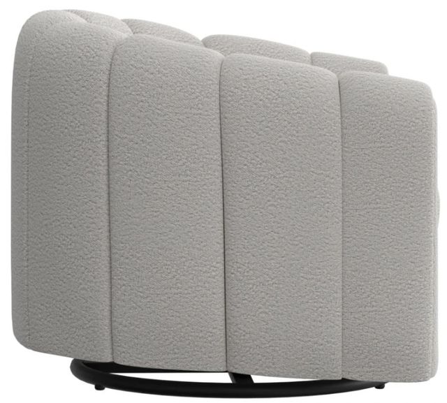 International Furniture Direct Veira Pearl Swivel Glider Accent Chair-2