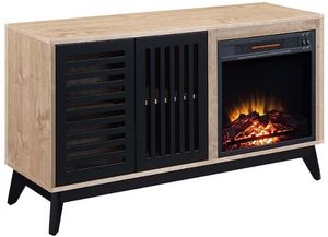ACME Furniture Gamaliel Espresso/Oak Fireplace