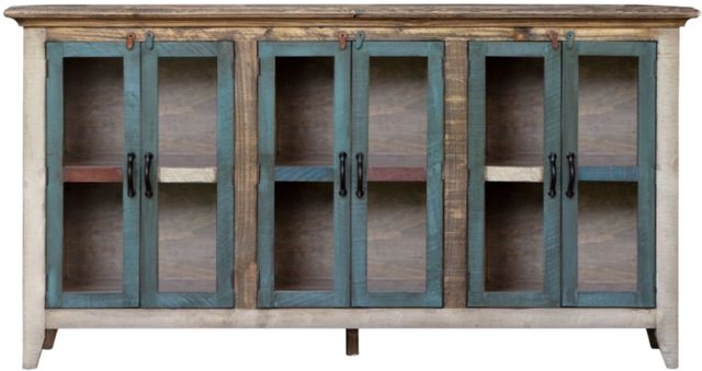 International Furniture Direct Antique Brown 73" Console-0