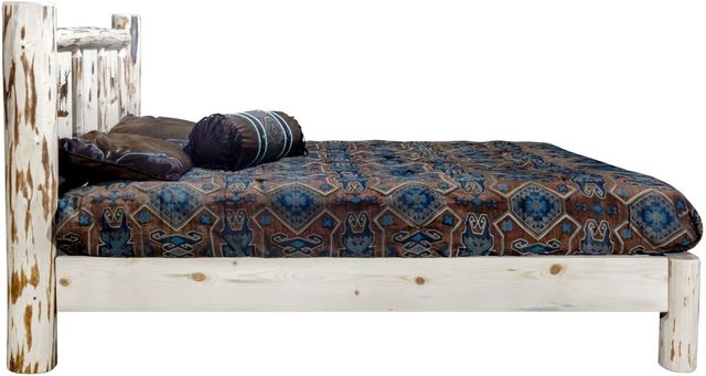 Montana Woodworks® Montana Collection Ready to Finish King Platform Bed with Laser Engraved Elk Design-2