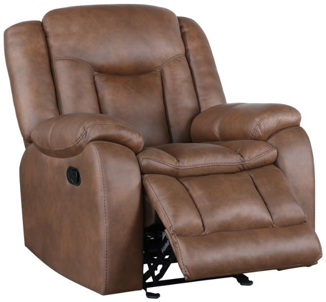 New Classic® Home Furnishings Morello Saddle Brown Manual Glider