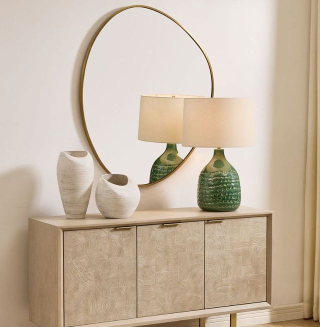 Uttermost® Distort Antique Brass Mirror-2