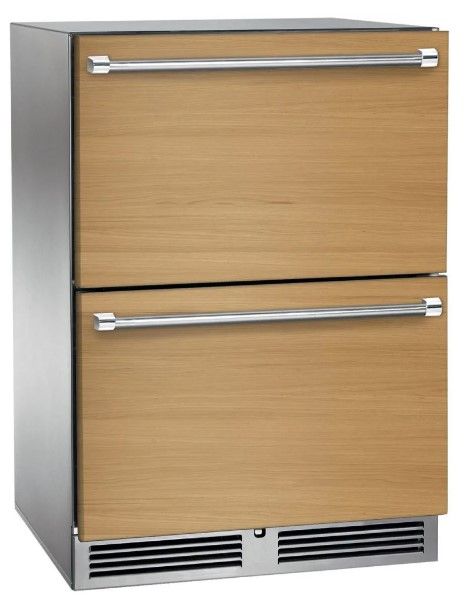 Perlick® Signature Panel Ready/Stainless Steel 24" Freezer-Refrigerator Dual Zone Drawer-1