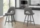 Monarch Specialties Inc. 2-Piece Black/Grey 39" Swivel Counter Stool Set-1