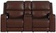 Flexsteel® Oasis Truffle Power Reclining Loveseat with Console-1