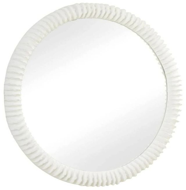 Uttermost® Akiko White Round Mirror-3