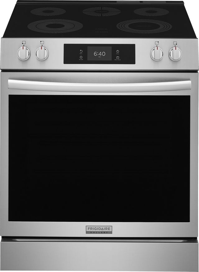 Frigidaire Gallery® 30" Smudge-Proof® Stainless Steel Slide-In Electric Range with Stone Baked Pizza-0