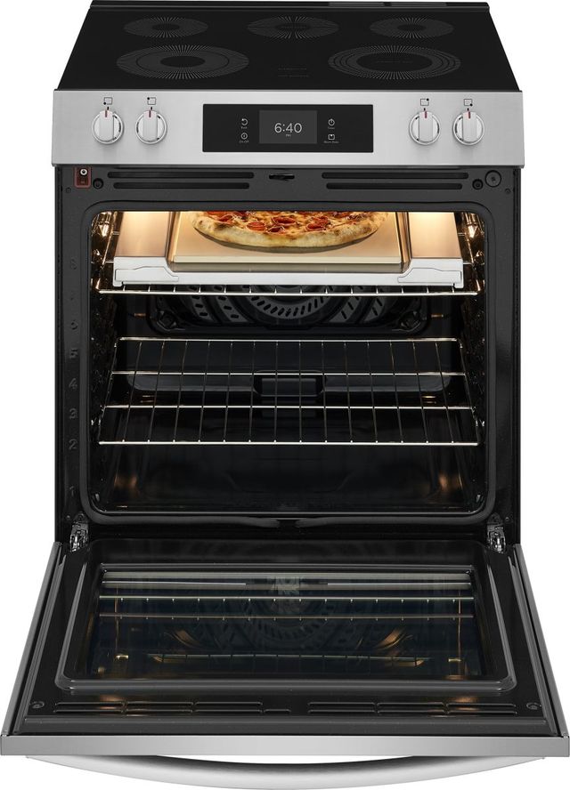 Frigidaire Gallery® 30" Smudge-Proof® Stainless Steel Slide-In Electric Range with Stone Baked Pizza-4