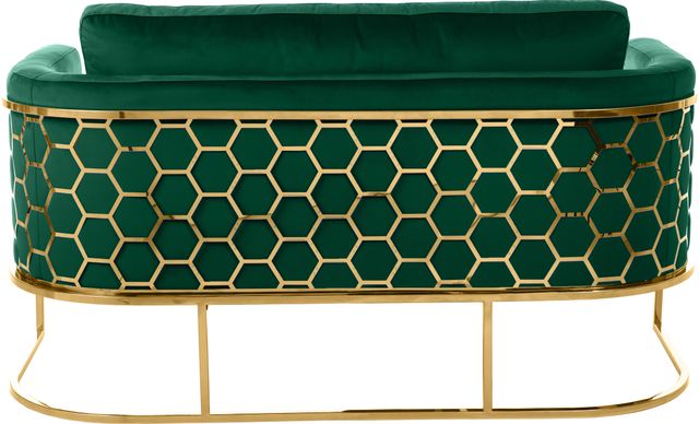 Meridian Furniture Casa Green/Gold Velvet Loveseat-1