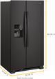Whirlpool® 36" 24.6 Cu. Ft. Black Side-by-Side Refrigerator-2
