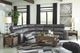 Signature Design by Ashley® Samperstone 5-Piece Gray L-Shape Power Reclining Sectional-4