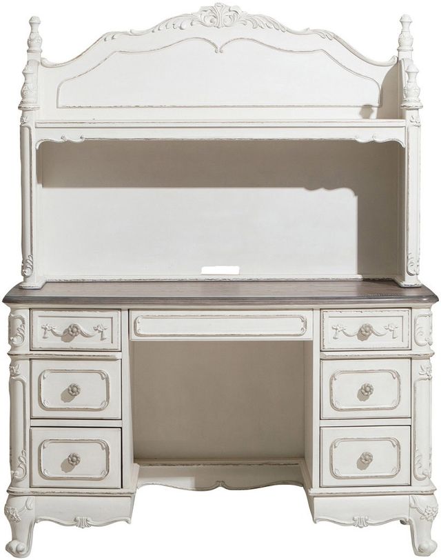 Mazin Furniture Cinderella Antique White Youth Hutch-1