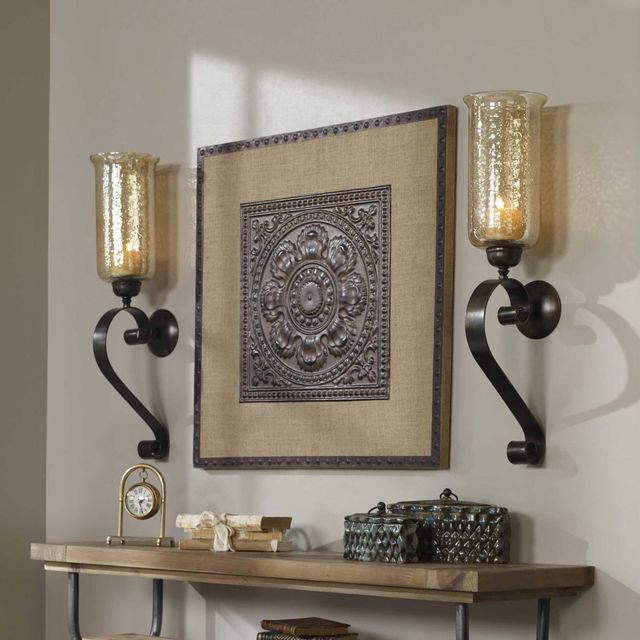 Uttermost® Joselyn Antiqued Bronze Candle Sconce-4