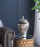 A & B Home Antique Silver Glass Jar with Lid-5