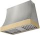 AGA Marquee 36" Stainless Steel Wall Mounted Range Hood with Brushed Brass Trim-0