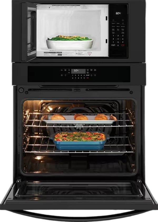 Frigidaire® 30” Black Oven/Micro Combo Electric Wall Oven with Air Fry-3