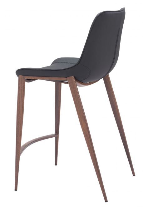 Zuo® Modern Magnus Black/Walnut Counter Stool-3